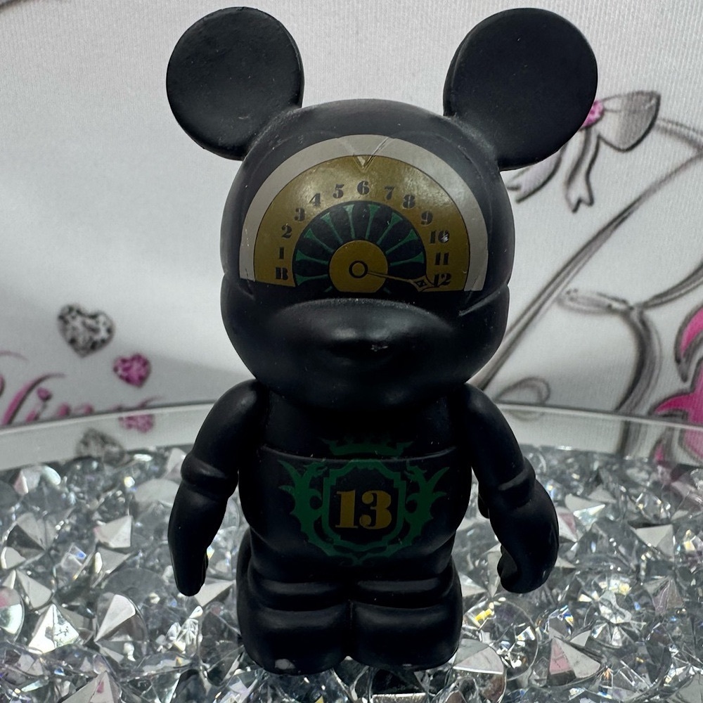 Disney vinylmations Hollywood tower of terror Black Bear Toy with Number Dial